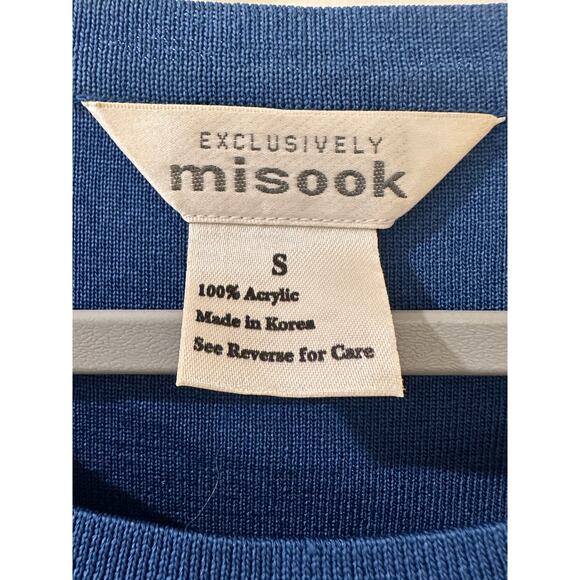 VTG Exclusively Misook Short-Sleeve Knit Top Power Dressing Vintage Workwear - Picture 2 of 7